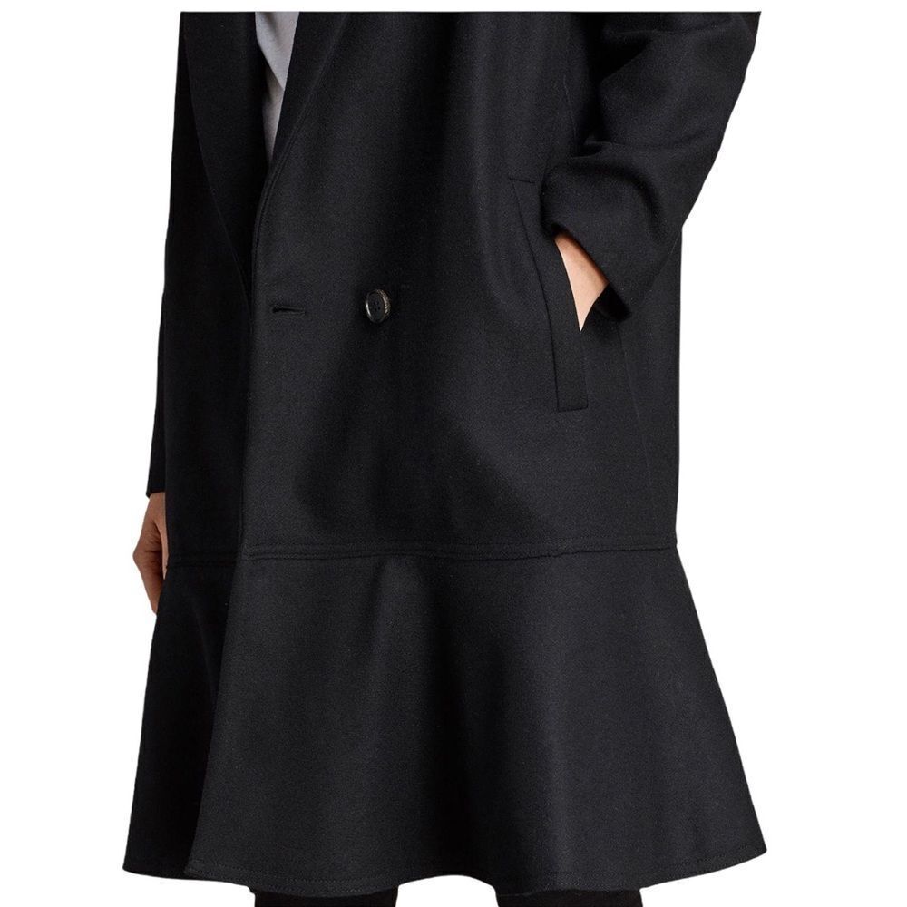 Allsaints Grace Black Italian Wool Blend Coat Size XS - Picture 4 of 14